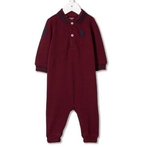 Ralph Lauren Kids Embroidered Polo Romper 9M